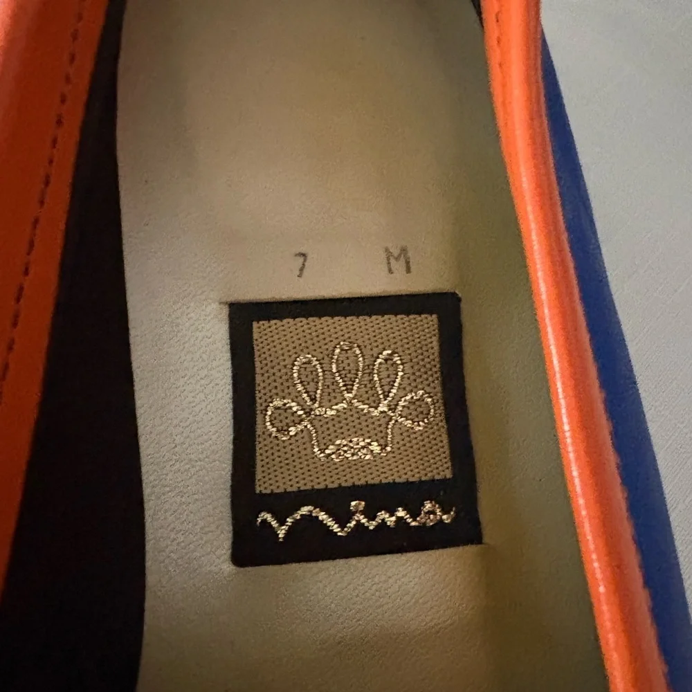 Vintage Rare Find Nina Arpeggios Leather Colorblock Loafers Size 7 - Picture 2 of 4